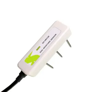 Sonda HEC20 sobre fondo blanco: cuerpo rectangular blanco con cable y tres varillas de acero